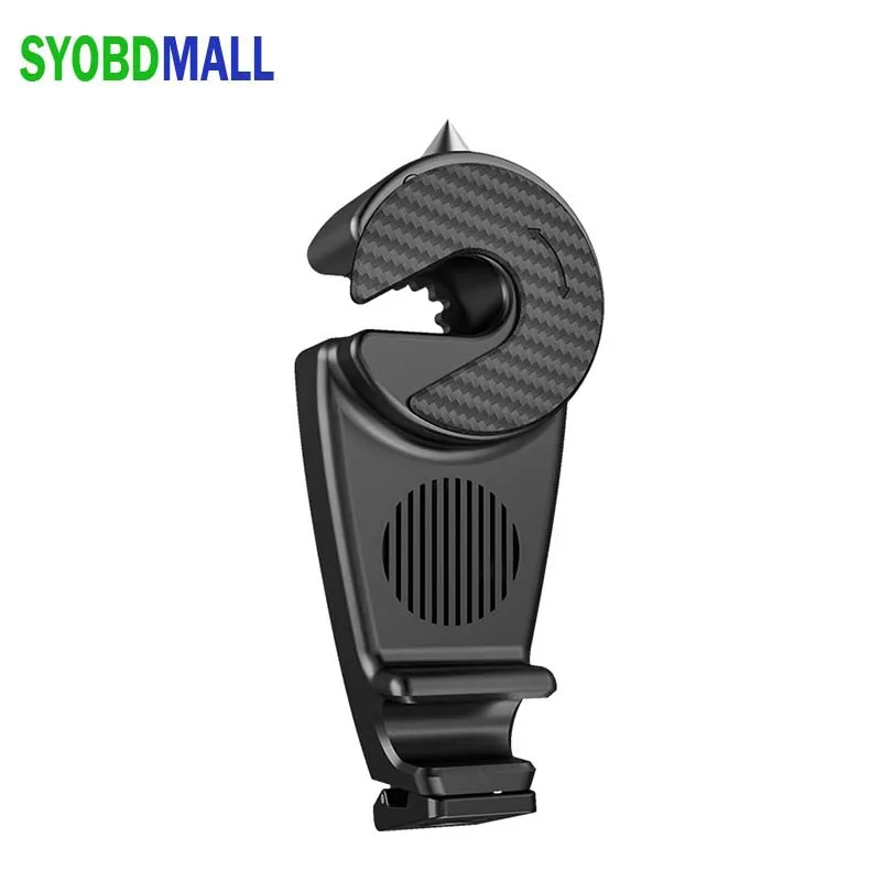 1pcs New Potable Multi-function Lock-type Car Hook Rear Car Mobile Phone Holder Bracket Car Window Breaker with Aromatherapy