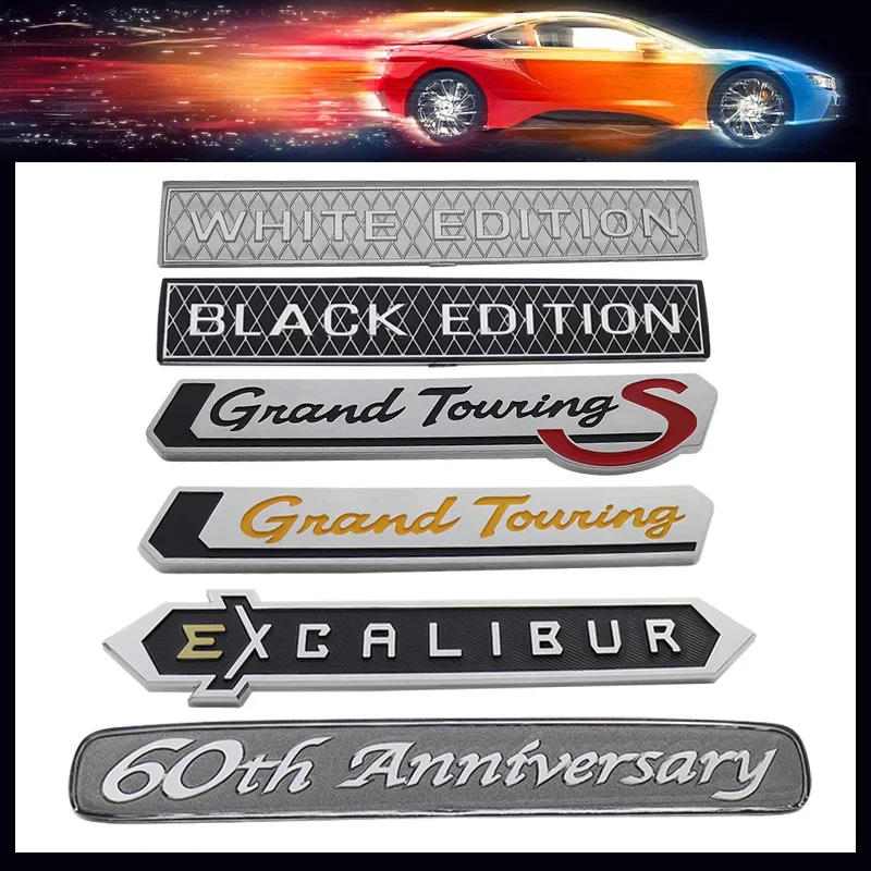 for Land Cruiser 60th Anniversary GRAND TOURING GTS S Black White Edition EXCALIBUR Fender trunk Rear Decal Emblem Badge Sticker