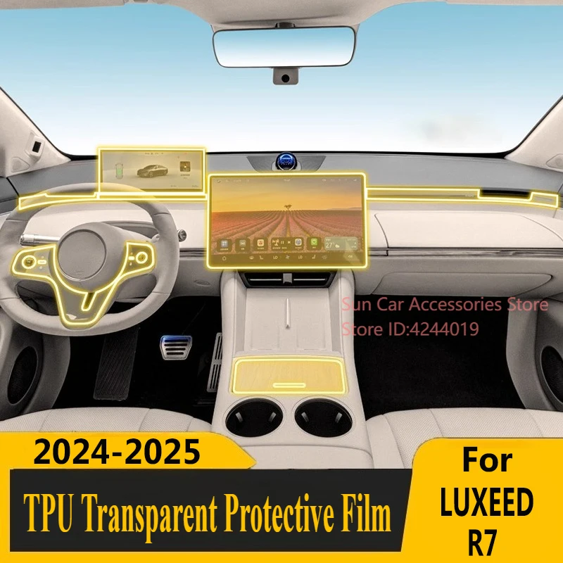 

Для LUXEED R7 2024-2025 экран центрального управления внутренняя наклейка защитная пленка из ТПУ для салона автомобиля модифицированные аксессуары