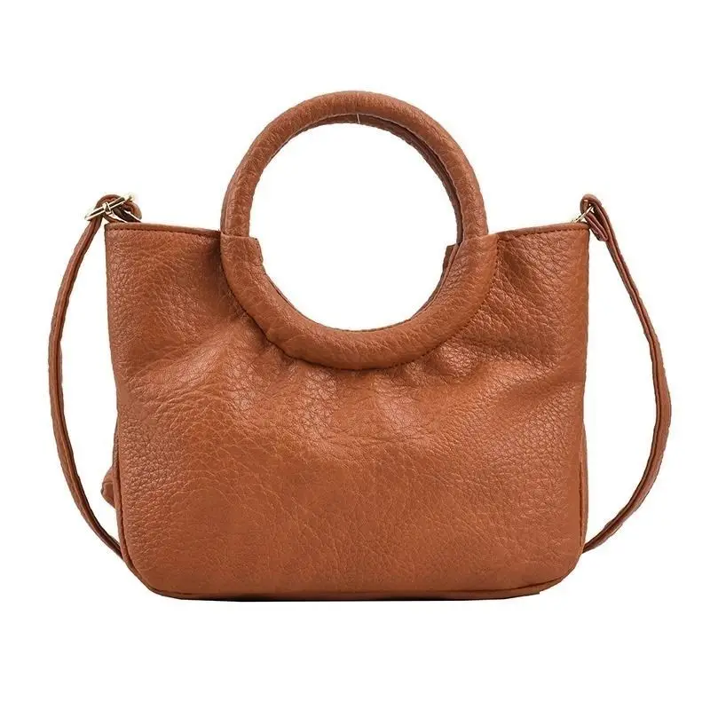 

Small PU Leather Shouler Bags for Women Soft PU Handbag Female Crossebody Bag in Brown Black