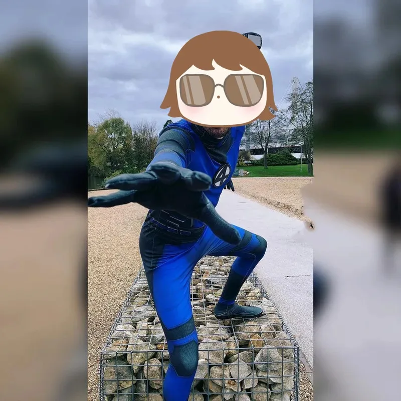 

Косплей Аниме Хэллоуин Взрослые Мужчины Дети Фантастическая четверка Косплей Костюм Супергерой Боди Zentai Party Комбинезон 72-й