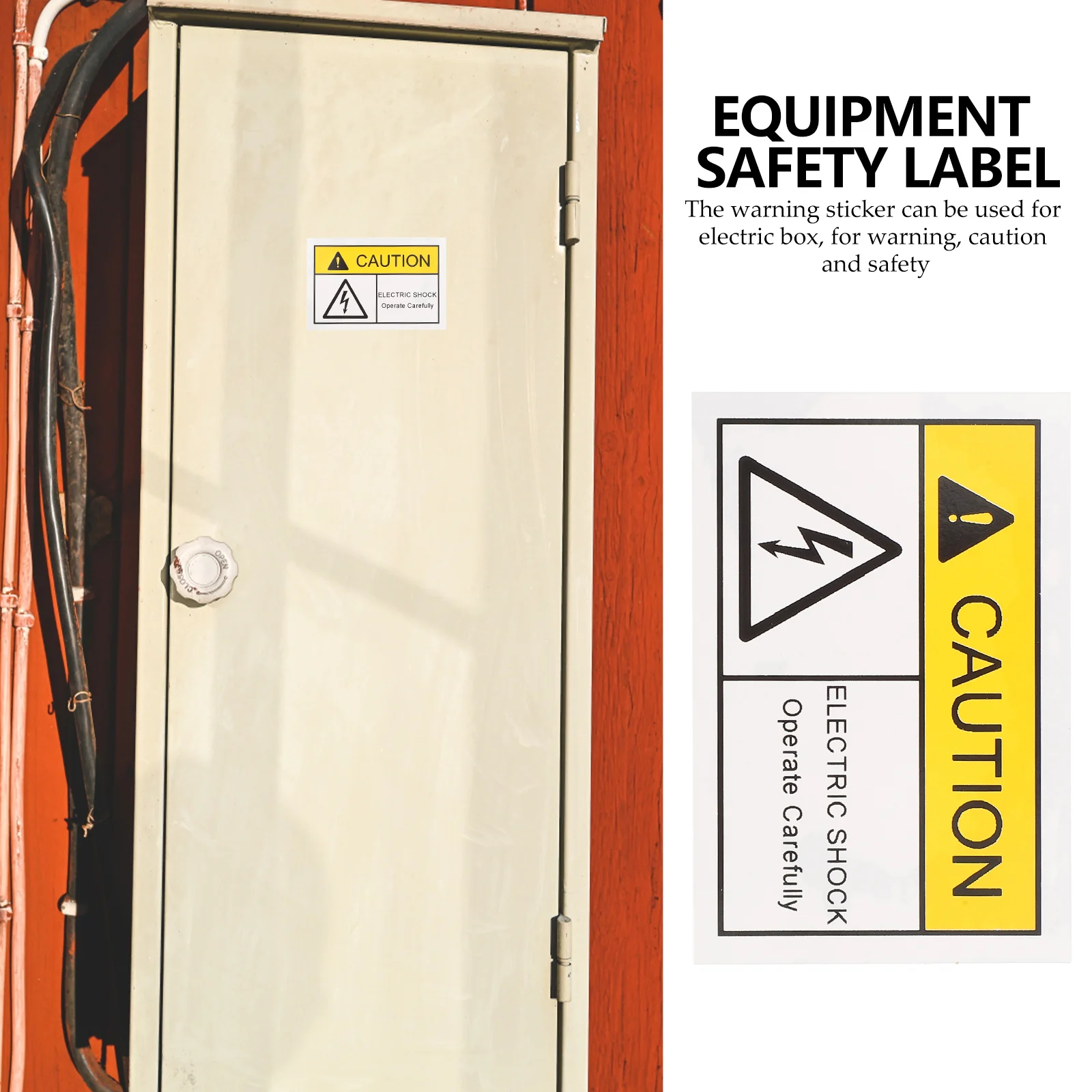 10 Pcs Note The Grounding Sticker Warning Labels Safety Decals Stickers Sign Electric Self-adhesive Vinyl Emblems