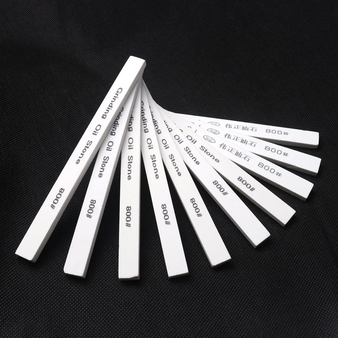 10pcs 800# Whetstone/ Oilstone /Sharpening Stone 150*12*6mm White Corundum For HSS Bearing Steel Ordinary Grinding