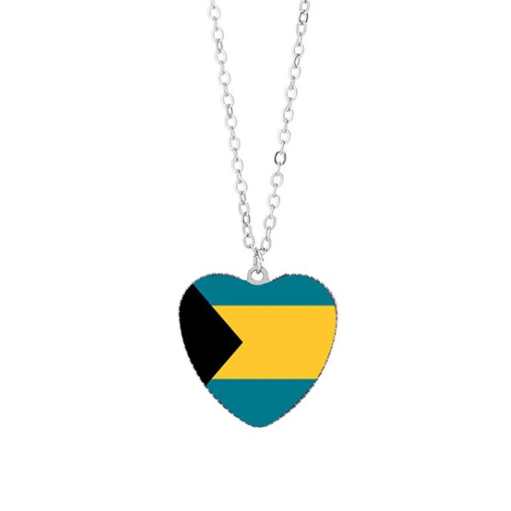10 x estilo carro jóia coração amor colar pingente chaveiro bahamas paraguay nicarágua eua honduras andorra bolivia bandeira