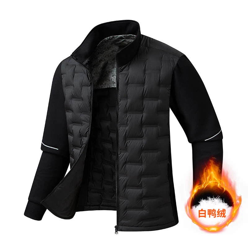 

Men's Winter Slim Down Jacket 80% White Duck Down Lightweight Jacket Men's Full Zip Down Puffer Coat New Warm Coats