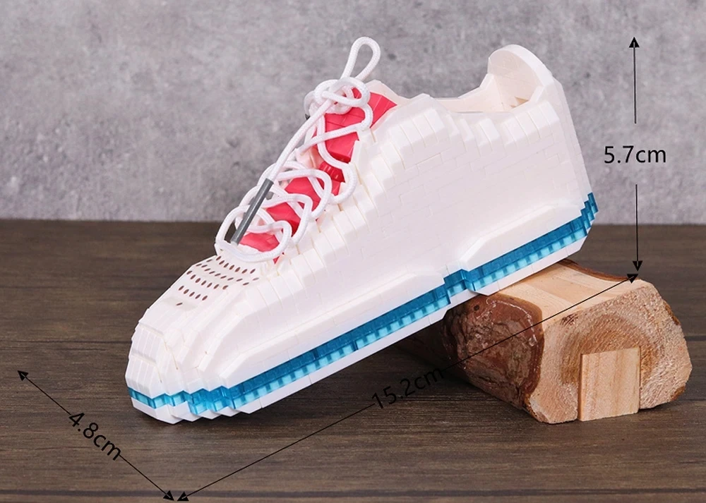 Neue DIY Sport Basketball Schuhe Bausteine Anime Turnschuhe Jungen Mädchen Spielzeug Auktion Modell Montage Block Ziegel Kinder Spielzeug Geschenke – Detail 13