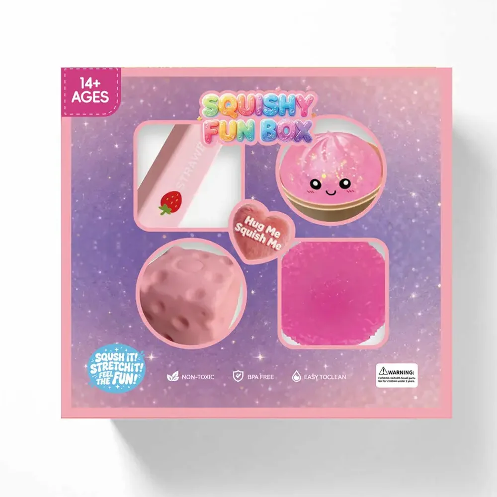 A Set Maltose Squishy Stress Relief Toys Set Soft Squeeze Fidget Toy Box Pack Cute Slow Rebound Decompression Toy Gift for Adult