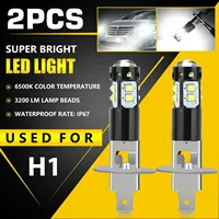 2PCS H1 H3 LED Car Headlight 3200Lm 12V 100W H27 880 8816000K White High Low Beam Fog Lamps Light Bulbs