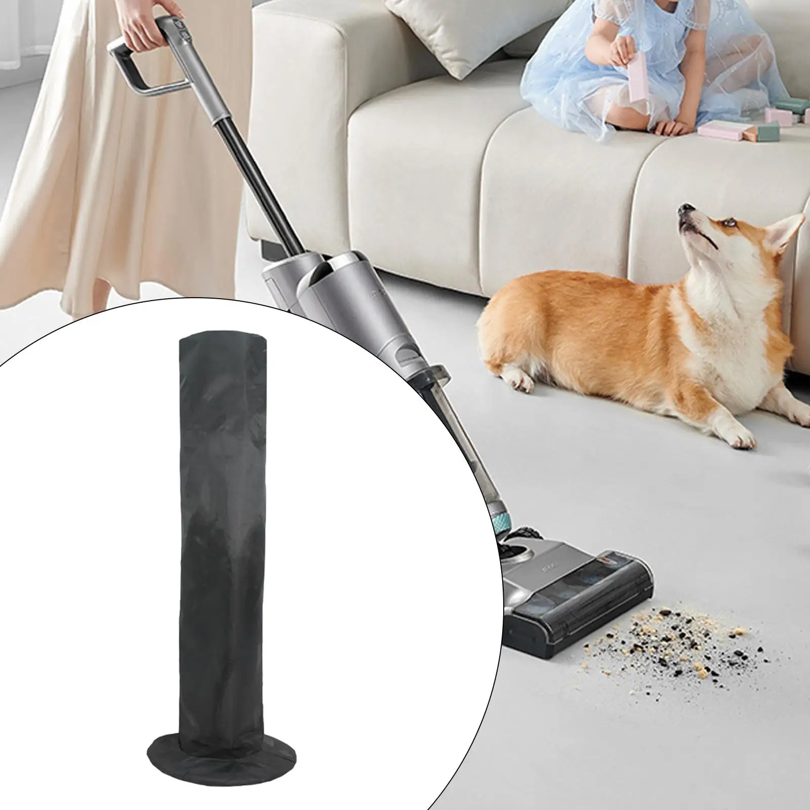 

Standing Vacuum Storage Cover Replacement Heavy Duty Water Resistant Dustproof Household Oxford Vacuum Cleaner Cover for Storage