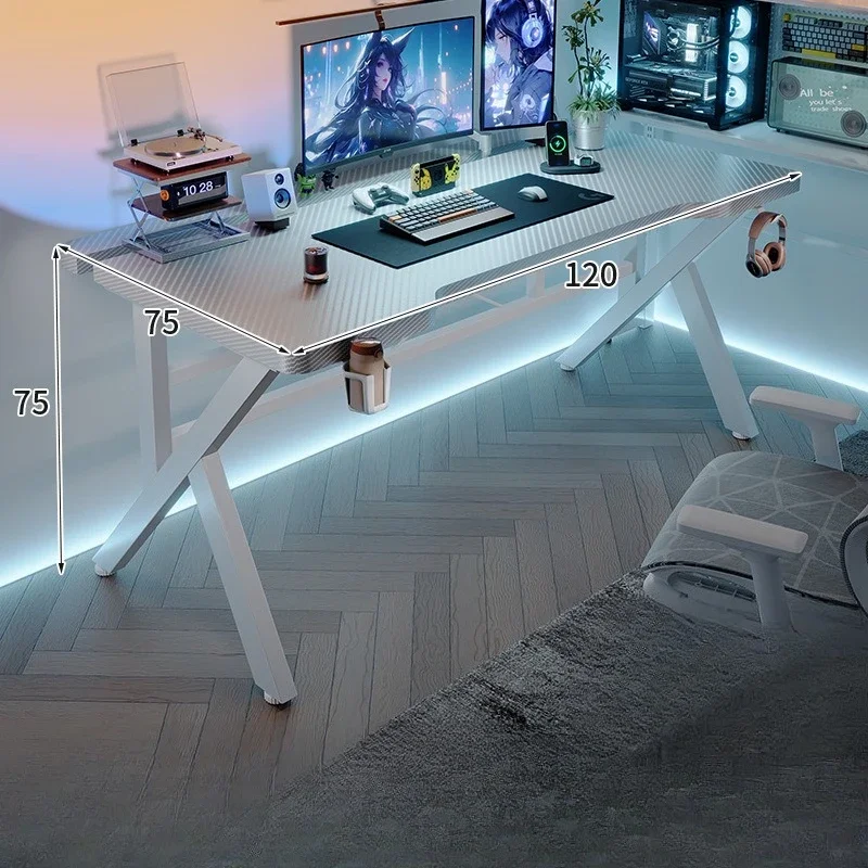 Multi-functional Computer desk desktop two-segment split board simple carbon fiber texture desktop writing desk