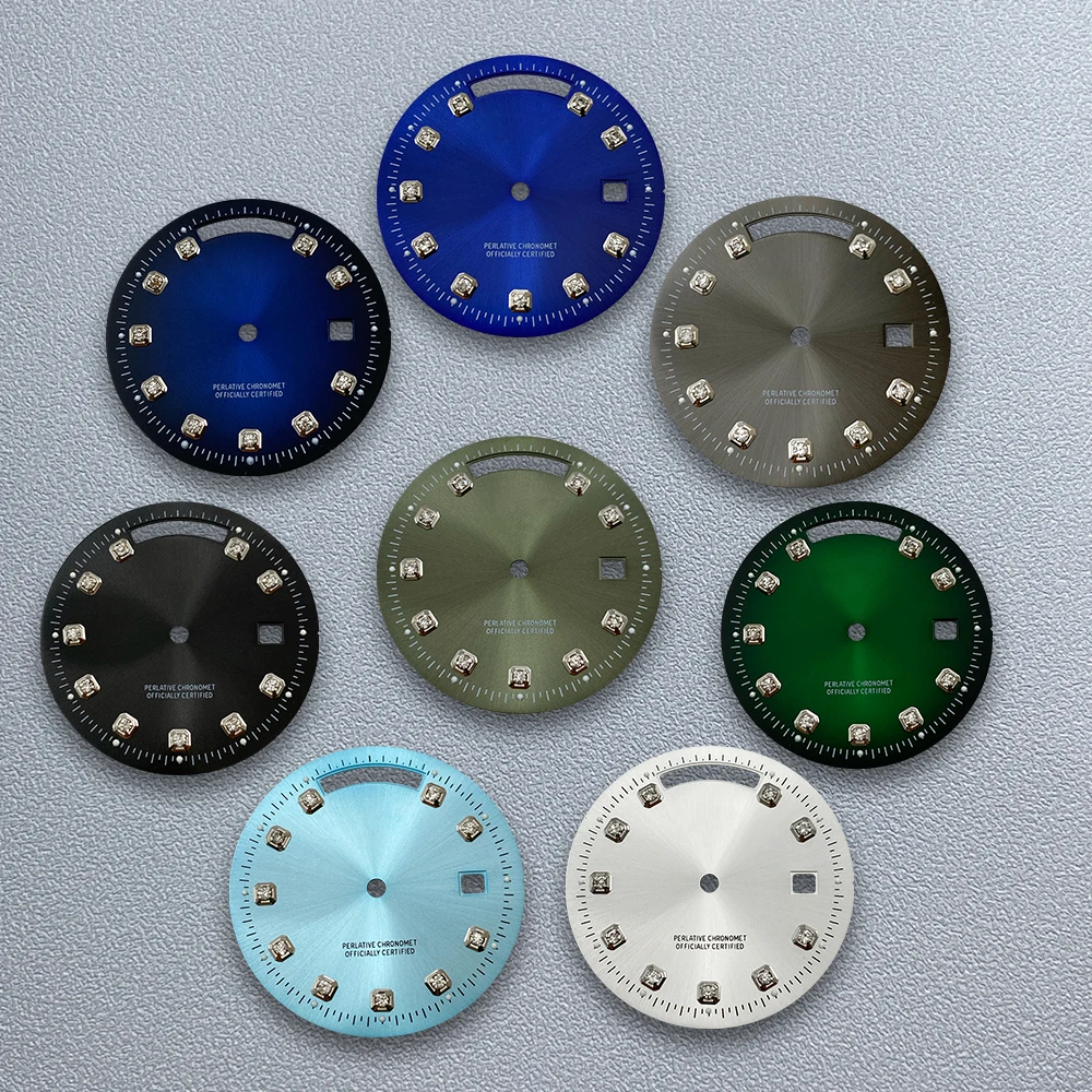 

31mm S Logo Day And Date Dial Fit 8285 Movement High-Quality Diamond Dial Watch Modification Accessories