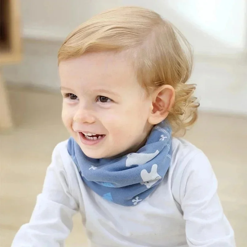 1-2pcs Windproof Kid Scarf Spring Winter Boys Girls Neck Warm Foulard Scarves Muffler Outdoor Scarf Ear Cap Infant Necker