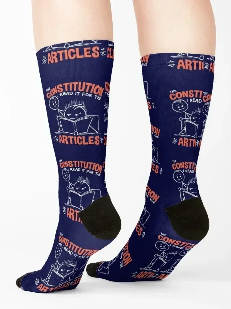The Constitution I Read It For The Articles Socks Rugby Running tennis Toe sports Socks Men Women's