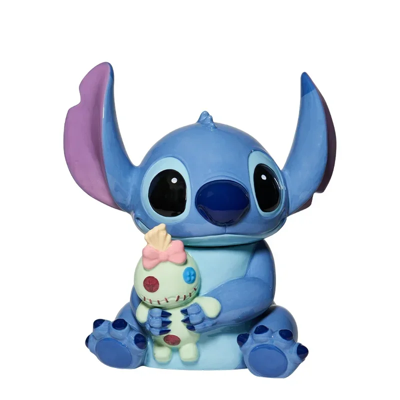 Inventory 28cm Disney Starry Baby Stitch Ceramic Storage Can Decorative Decorative Decoration Storage Can Birthday Gift