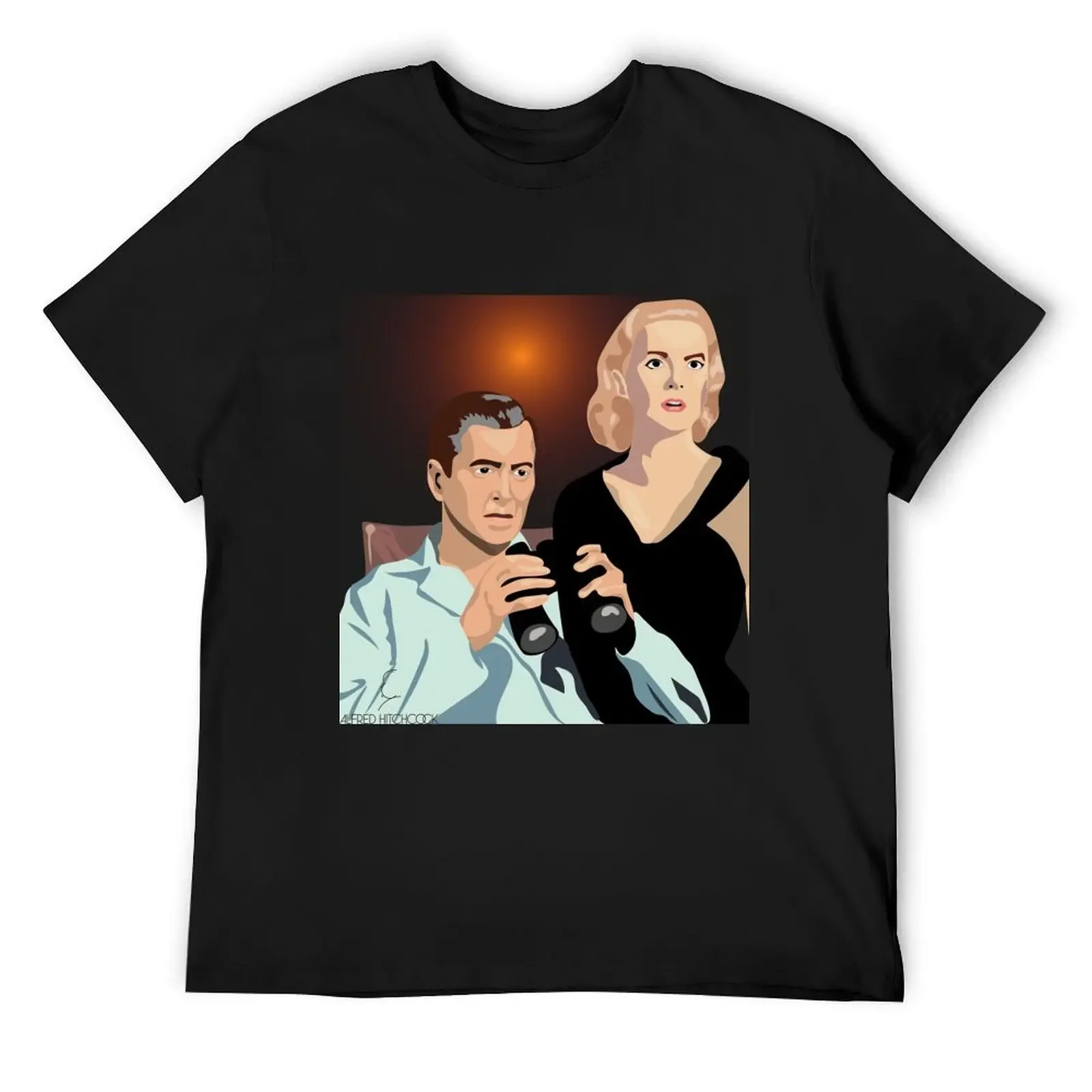 

Alfred Hitchcock - Rear Window T-Shirt blue lock summer clothes funny shirt cotton new edition men clothes