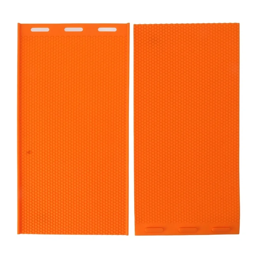 2-Piece Set Flexible Silicone Honeycomb Sheets Mold Reusable Non-Stick Surface Beeswax Press Sheet Mold Easy Release