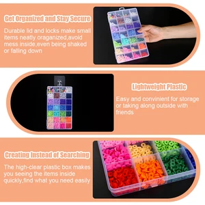 Transparent jewelry storage container, light plastic organizer box, empty earring storage, showcase showcase 8 MAIN SALES HEART HEART - №7