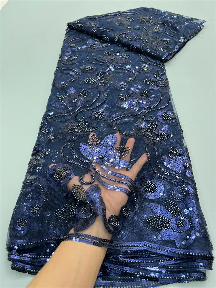 

Kalume African Tissue French Tulle Fabric Cloth Nigerian Tulle Lace Fabrics Sequins For Sewing Wedding Cloth Women Dress F3797