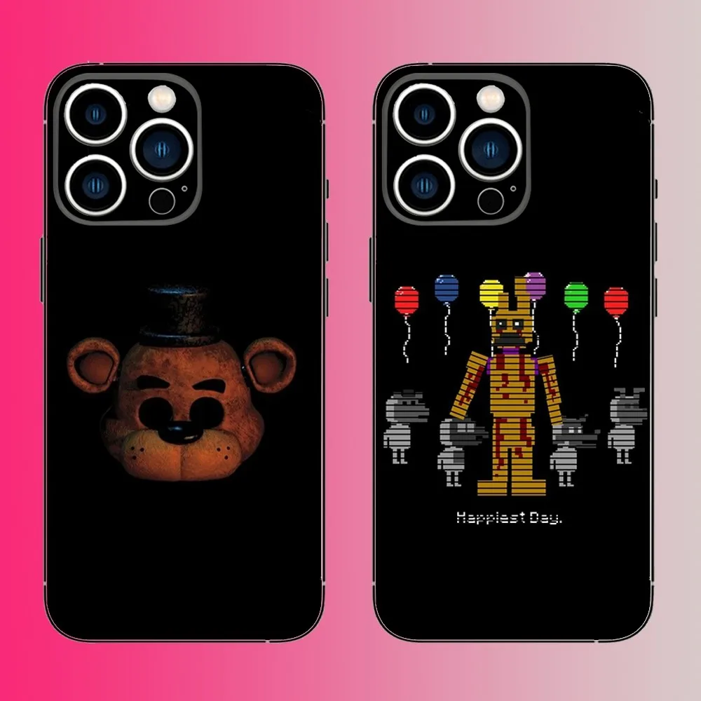 Fnaf Five-nights-At-Freddys Phone Case For iPhone 16,15,14,13,12,11,Pro,Max,Plus,Mini,X,XS,XR,8,7,6,S,SE Soft Black Case