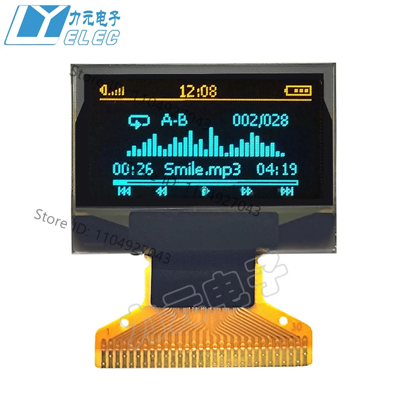 0.96 inch OLED screen 128x64SSD1306 Smart crystal 2864HSWEG01 Youjing UG-2864KSWEG01