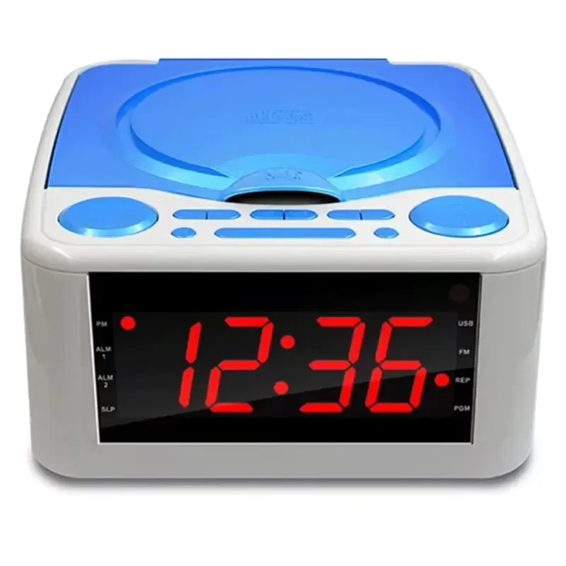 2026 Home Cd Mp3 Disc Player Usb Music Alarm Clock Bluetooth Speaker Portable FM Radio Repeat Play Learning Machine Sound AUX