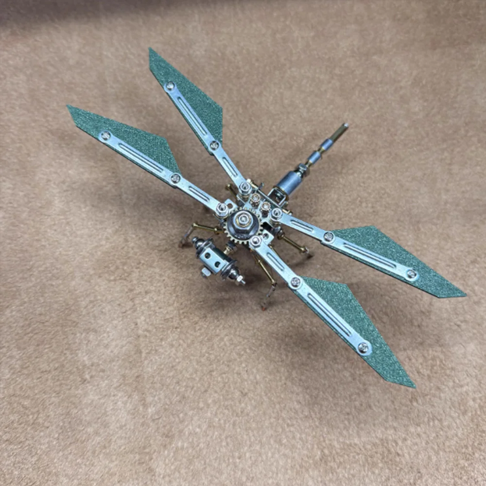 Modello di macchinari in metallo libellula Puzzle Giocattoli scientifici per bambini Kit di apprendimento tecnologico STEM fai-da-te Giocattoli educativi