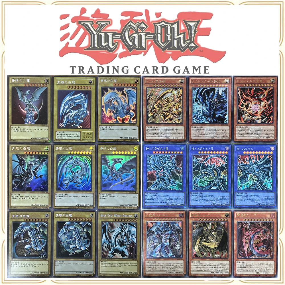 Anime Yu-Gi-Oh DIY ACG Blue Eyes White Dragon Boys Duel Contest Game Toys Card Sets Collectible Cards Christmas Birthday Gifts