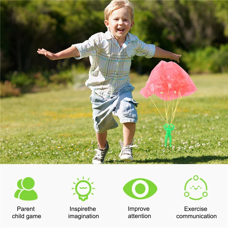 CYGJ-Plastic Ejecting Parachute  Outdoor Soldier Hand Throwing Parachute  For Children Boys Girls Gifts