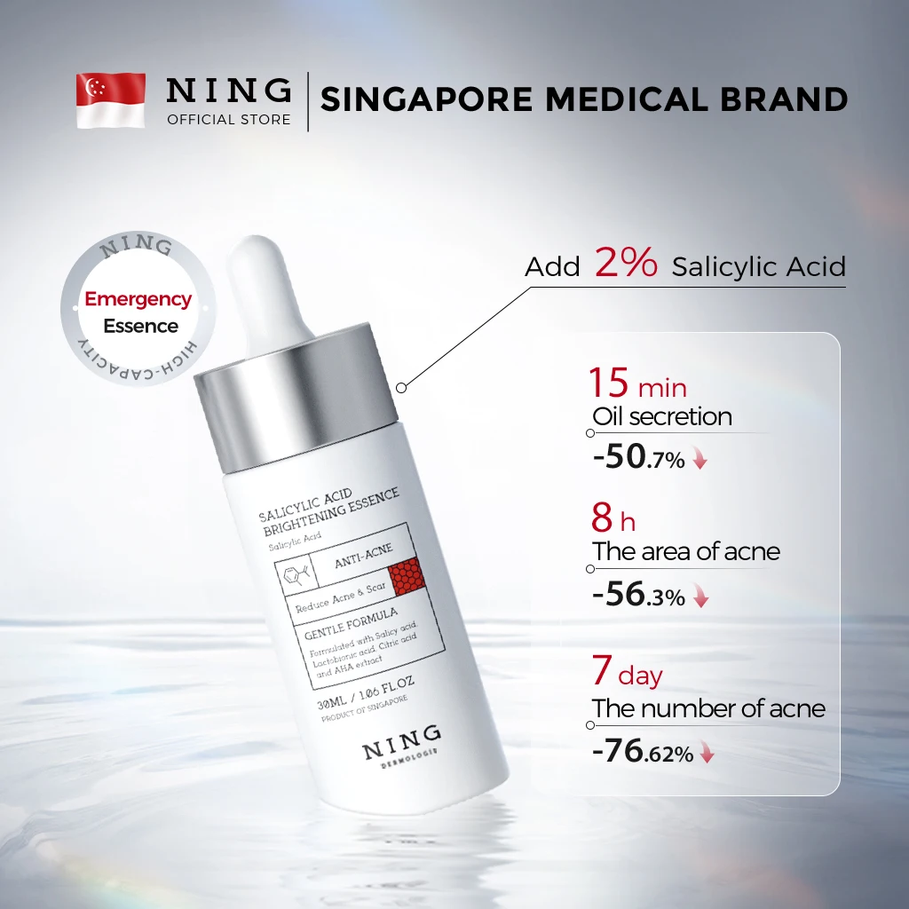 

30Ml NING SALICYLIC ACID BRIGHTENING ESSENCE OIL CONTROL & ACNE RELIEF, UNCLOGS PORES, FADES MARKS, REPAIRS BARRIER