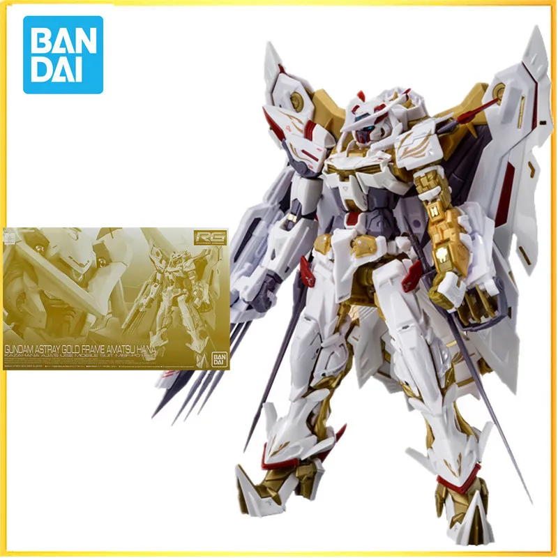 

In stock BANDAI PB RG 1/144 MBF-P01-Re3 Gundam Astray Gold Frame Amatsu HANA Action Toy Figures Assembly Model Anime Gifts