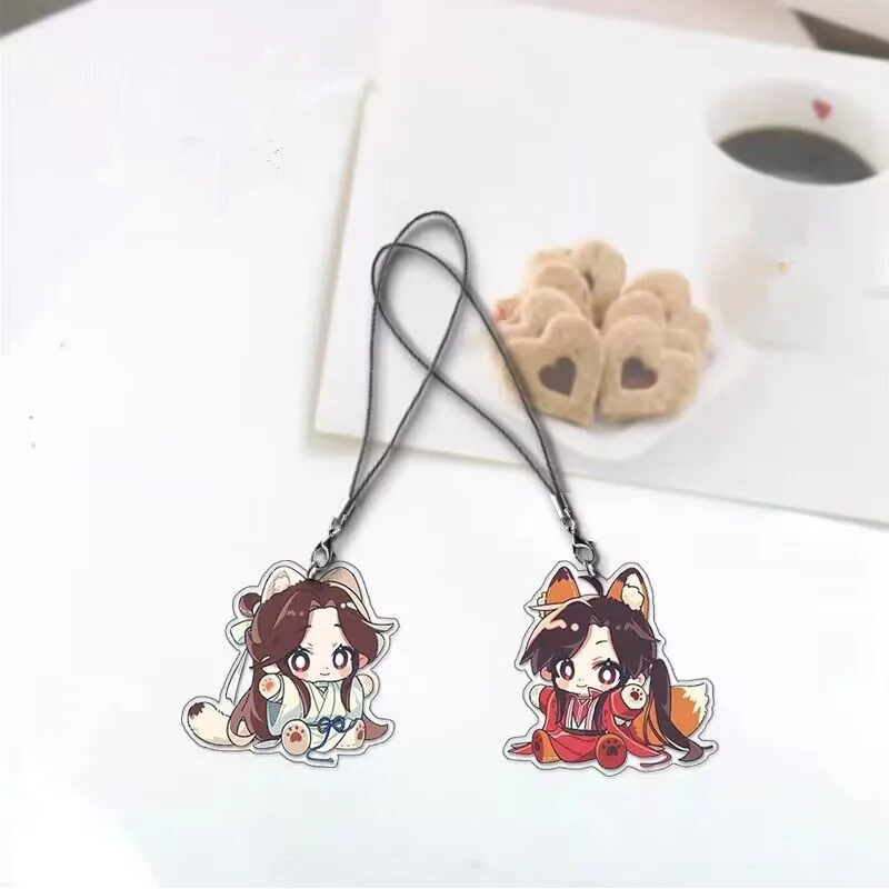 Anime Mo Dao Zu Shi Tian Guan Ci Fu Cute Keychain Hua Cheng Xie Lian Cosplay Phone Chain Bag Pendant Cartoon Toys Car Keyring