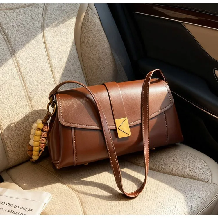 

2023 Новая роскошная женская сумка подмышки, многосторонняя сумка через плечо из натуральной кожи, винтажный шикарный кошелек большой вместимости