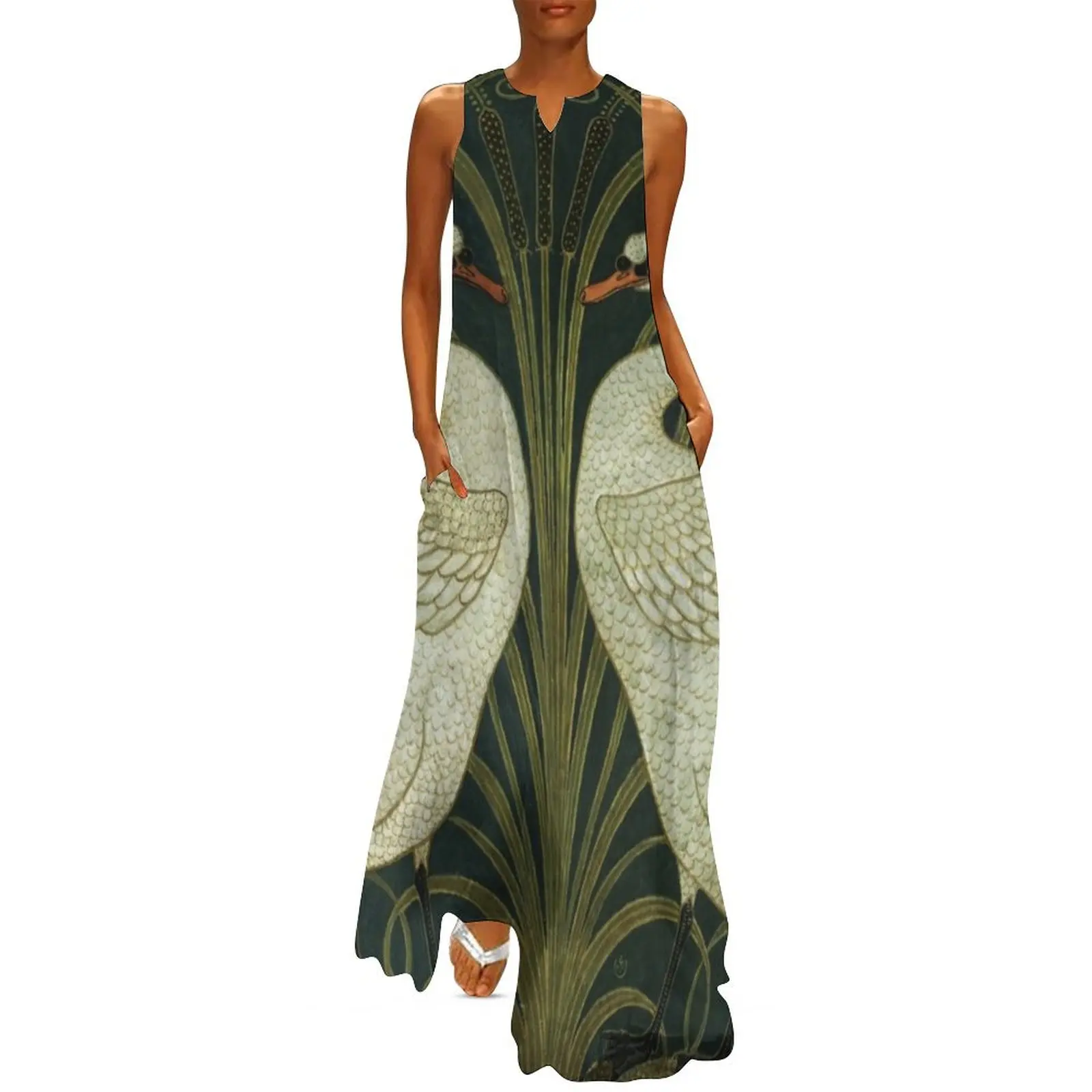 

Art Deco - Swan, Rush, and Iris Long Dress summer clothes Woman clothing sexy dress Dress