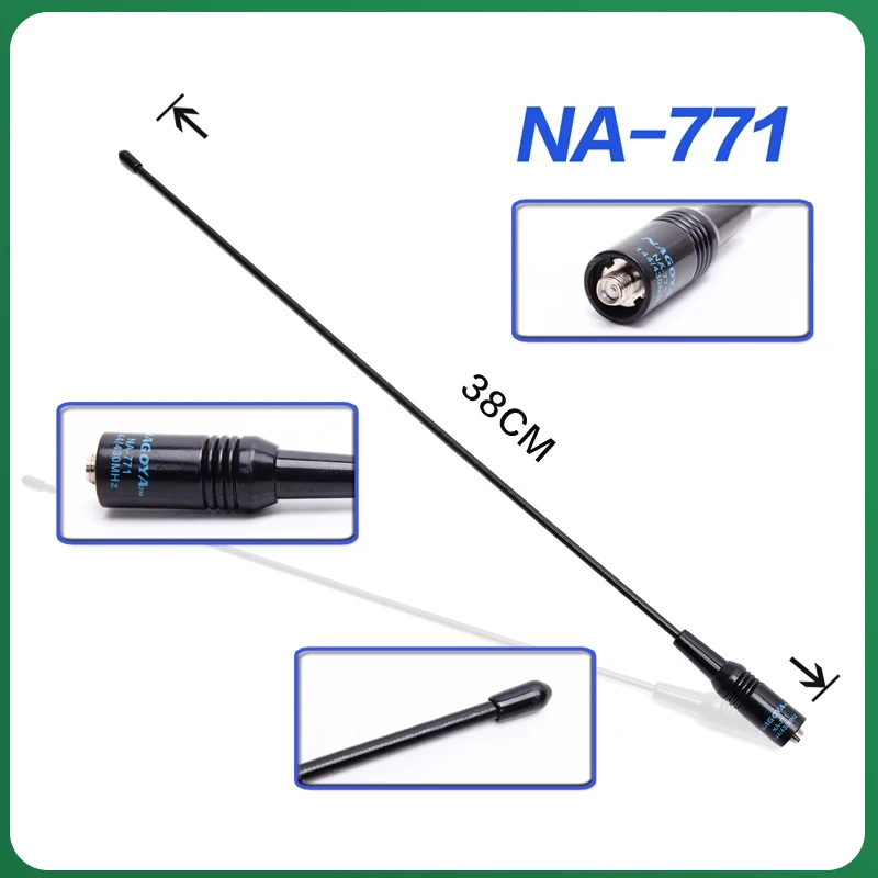 Walkie Talkie Antenna  UV-K5 NA-771 SMA-F UHF VHF 136~174 Mhz 400~470Mhz Two Way Raido Talki Walki For BAOFENG UV-5R