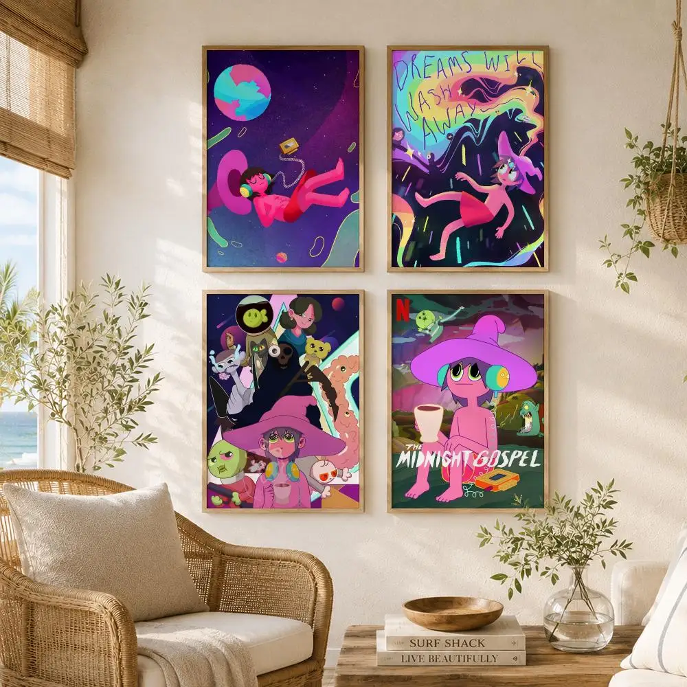 Cartoon The M-Midnight G-Gospel Poster High-Quality Canvas Wall Mural Crease-Free For Living Room Bedroom Interiors