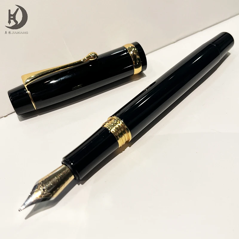 

Элегантная целлулоидная перьевая ручка JD с вращающейся крышкой, прочная и стильная для каллиграфии и повседневного использования