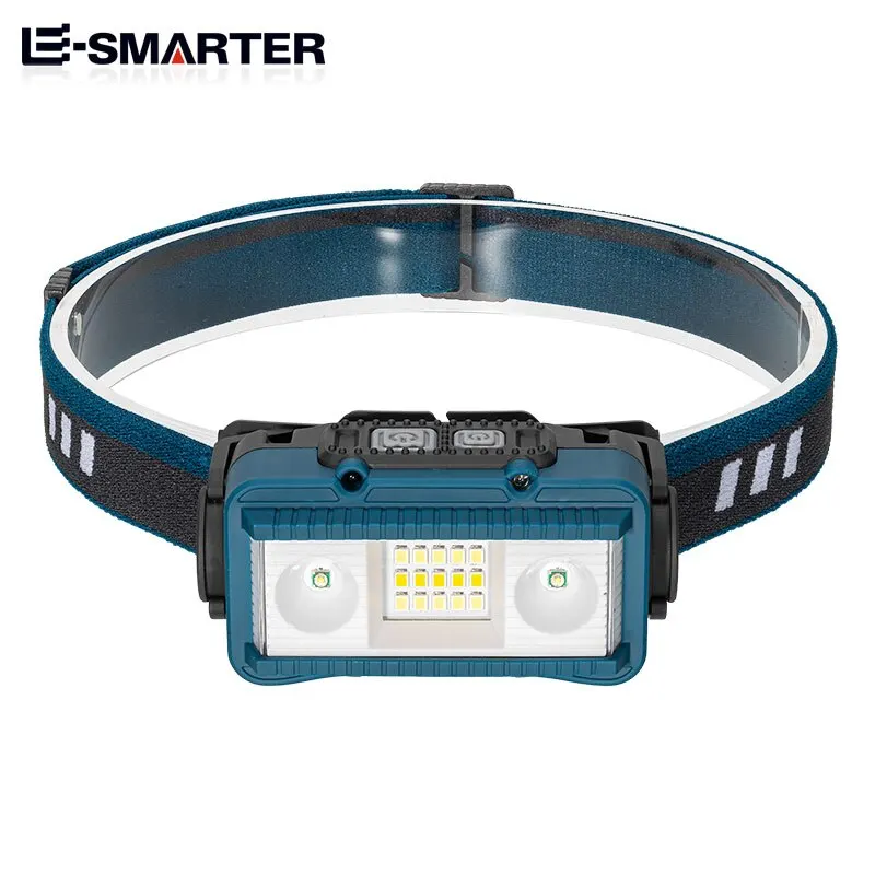 Multi-function Motion Sensor Headlamp Flashlight Outdoor USB Rechargeable Waterproof Headlight Built-in Lithium Battery Torch