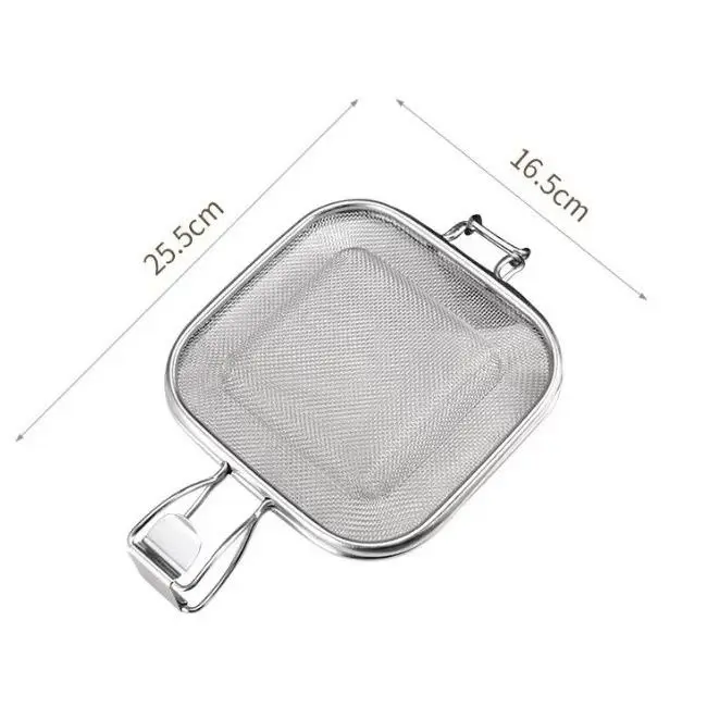 Sandwich Toaster Stainless Steel Mesh Grilling Basket Foldable Toastie Maker Bread Grill Rack Portable BBQ Toast For Kitchen