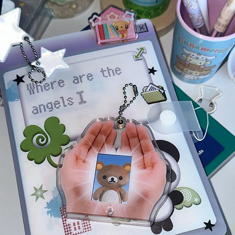 قطعة واحدة من إطار صورة أكريليك هدية عيد الحب في يدوي وأكمام بطاقة الصور كيرينغ للرجال والنساء