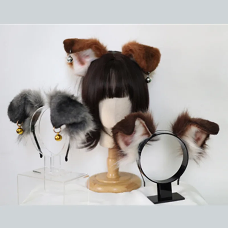 Handmade Custom Shepherd Dog Animal Hand Made Animal Ear Dog Ear Gray Wolf KC Hair Accessories Hair Hoop Halloween Wig Accessori