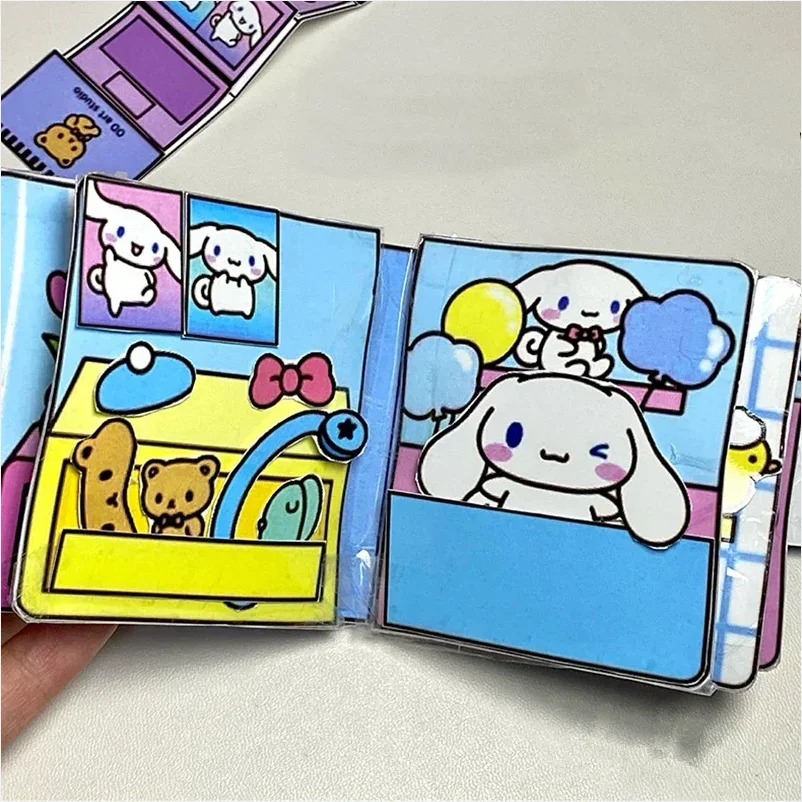 Kuromi Cinnamoroll Sanrio Quiet Book My Melody Handmade DIY Children\'s Toys Development Hands on Ability Girl\'s Birthday Gift