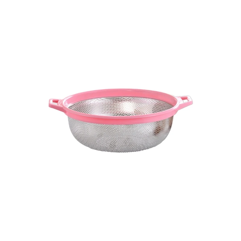 

Stainless Steel Mesh Colander with Handle Kitchen Metal Fruit Vegetable Strainer