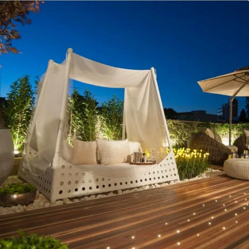 Courtyard Swimming Pool Leisure Outdoor Swimming Round Villa Balcony Lounge Chairs, Rattan Chairs, Rattan Beach Chairs