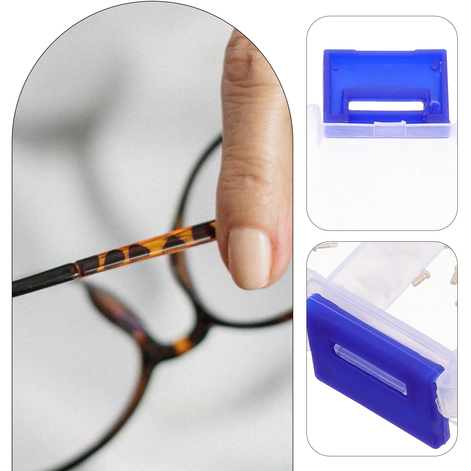 1 Set  Eyeglasses Repair Kit Glasses Tightening Kit Eye Glasses Repair Kit with Screws and Screwdriver