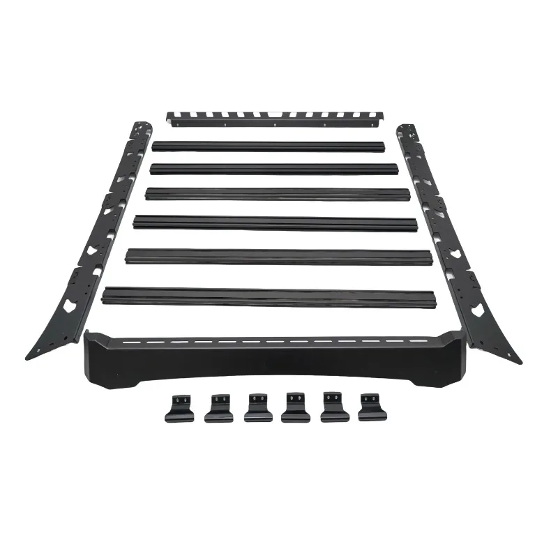 رف سقف السيارة سبائك الألومنيوم منصة سقف سقف سلة منصة مسطحة لتويوتا تندرا 2022 +