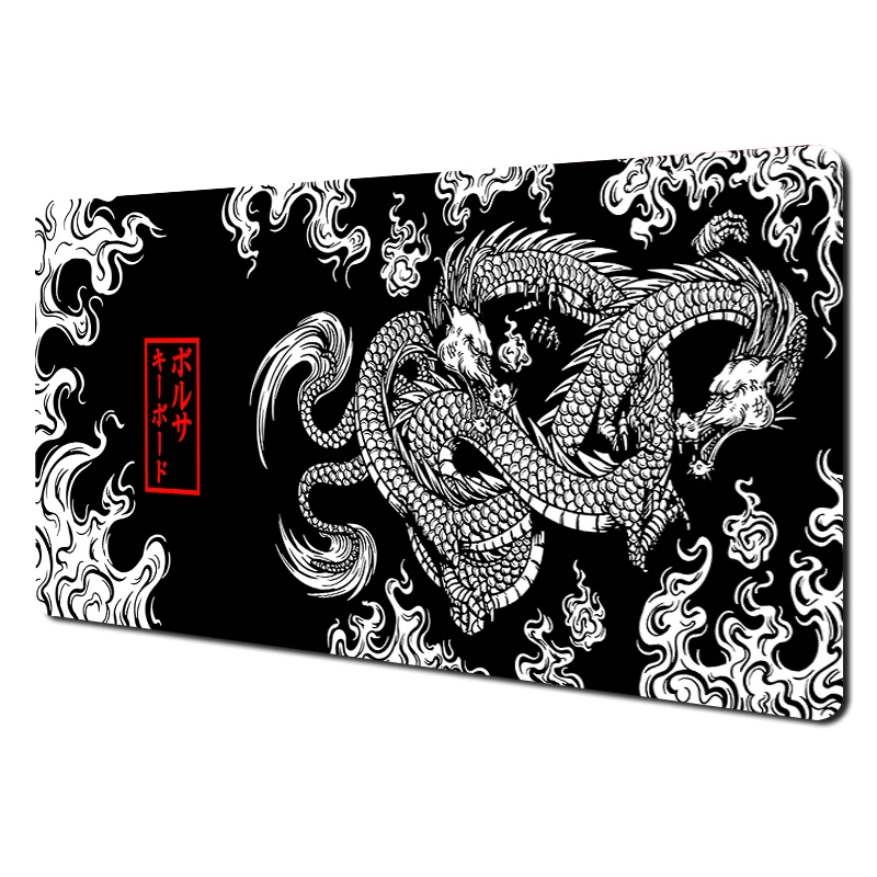 Large Dragon Mousepad Gamer Office Mouse Pad Gaming Room Accessories Desk Mat Art Keyboard Mats 900x400 Mausepad Computer Mats