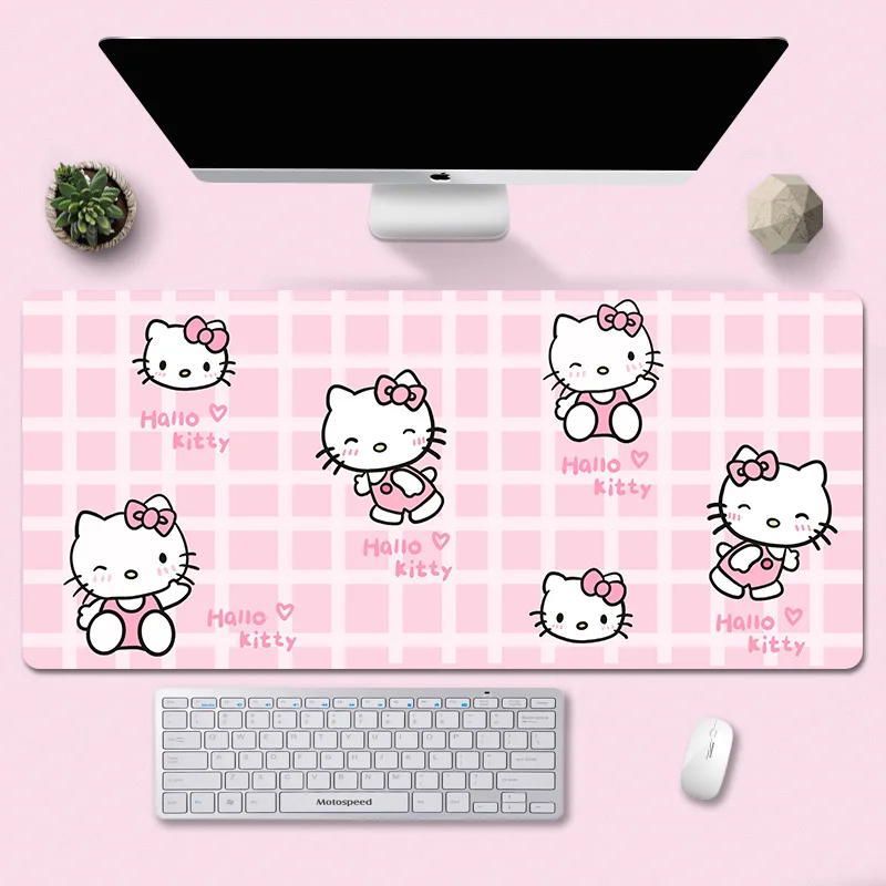 

New Cartoon Sanrio Hello Kitty Mouse Pad Large Cute Pink Girly Heart Office Girl Desk Mat Computer Desk Mat Accessories