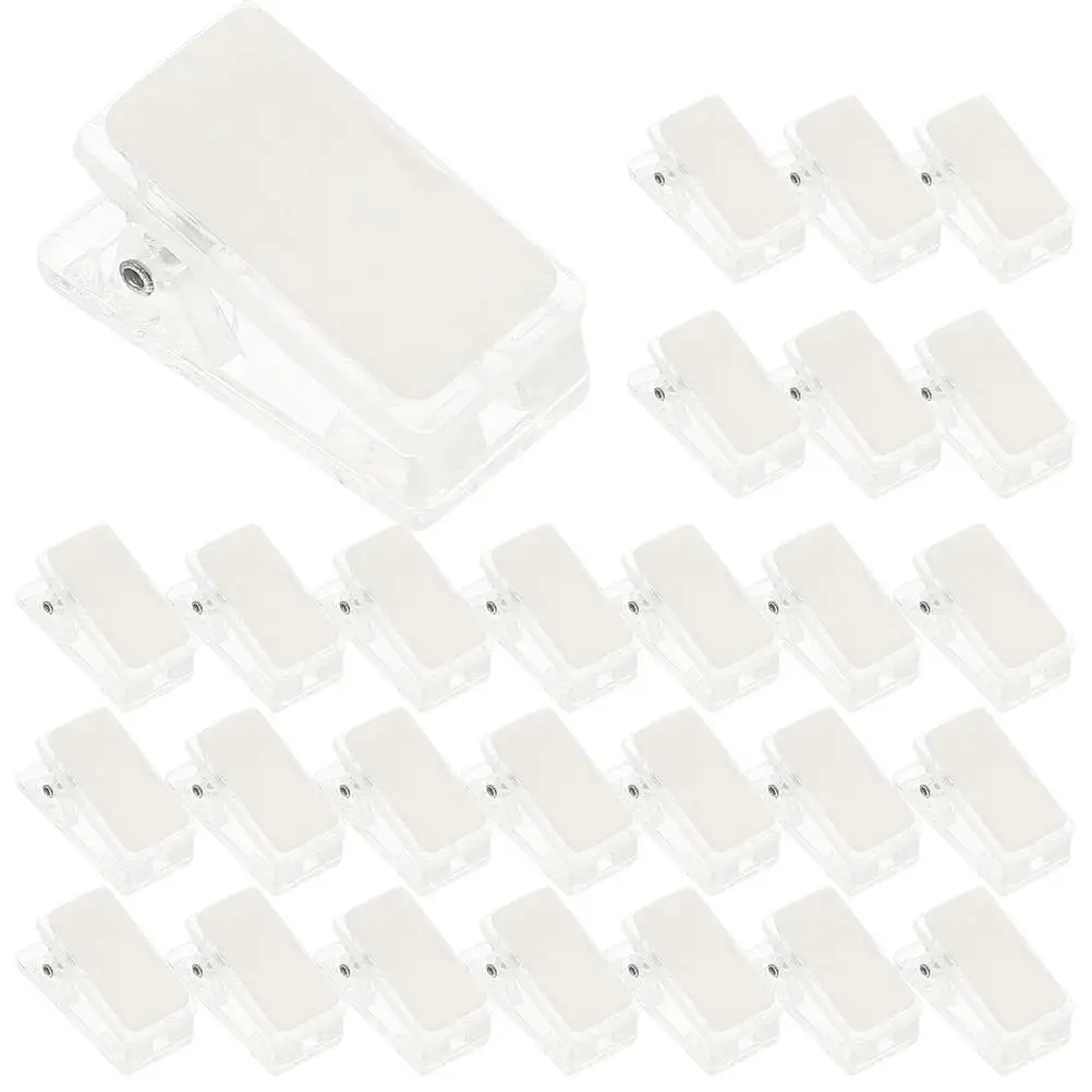 

35 Pcs ID Holder Home Office Tapestry Clips Transparent Wall Hanging Poster for Iron Self-adhesive Ticket