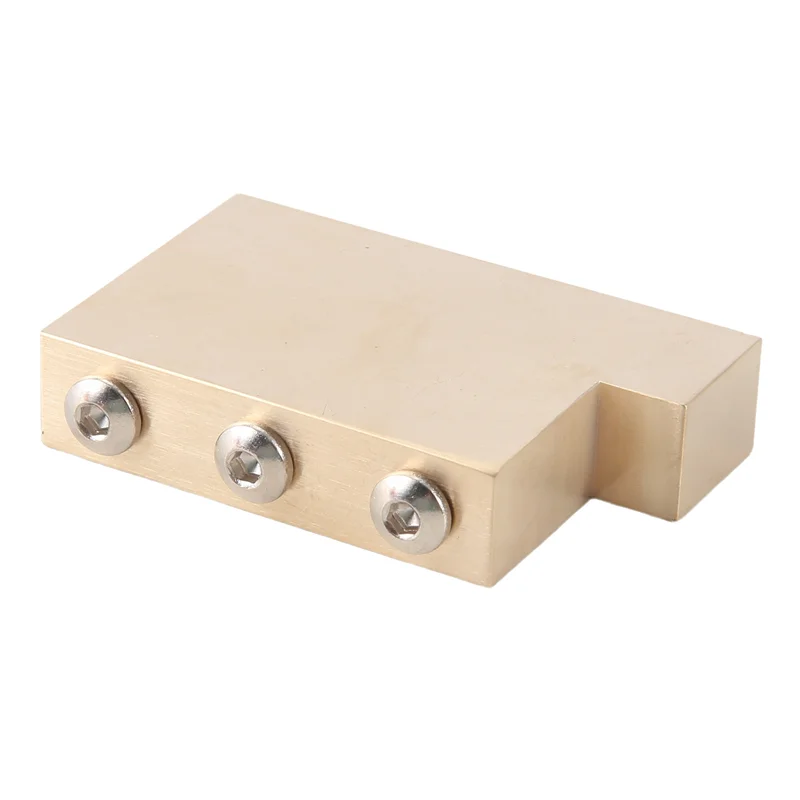 كتلة نحاسية اهتزازية صلبة على شكل حرف L للجيتار الكهربائي فلويد روز قفل جسر تريمولو