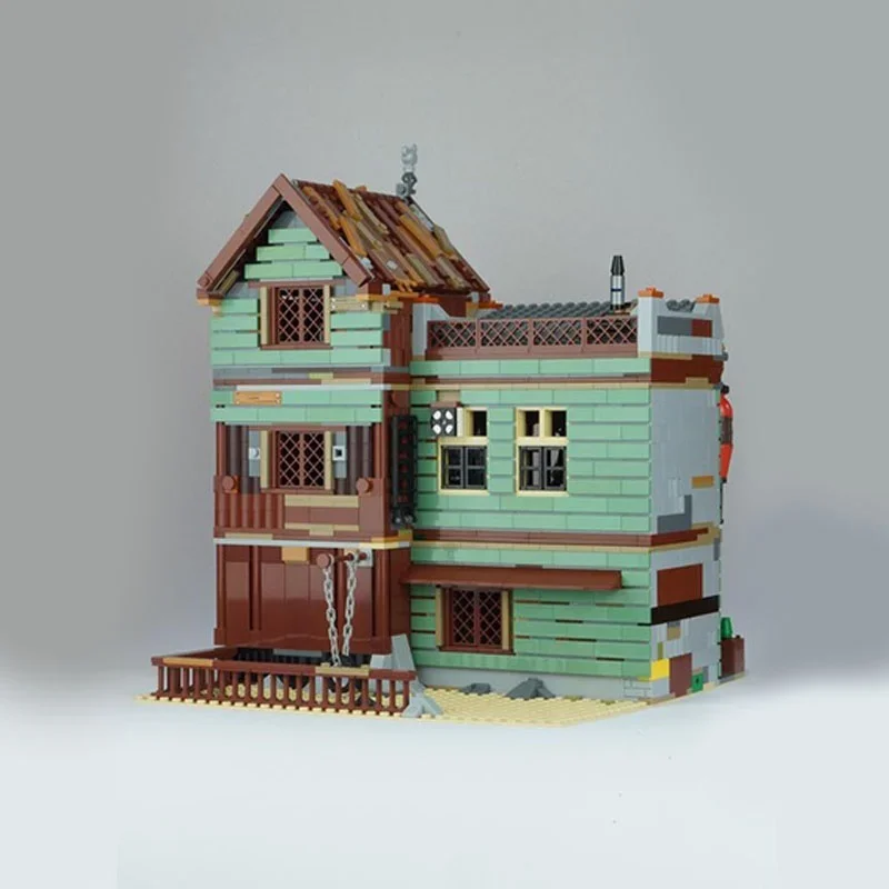 1991 elementów MOC Modularny Sklep z Przynętami i Artykułami Spożywczymi Model do Składania Klocki Prezent na Boże Narodzenie Pomysł DIY Zabawka Edukacyjna dla Dzieci